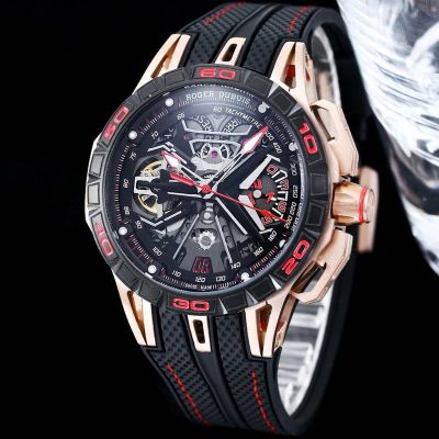 Roger Dubuis Factory Excalibur Black Steel Case with with different colored numbers Diameter 46mm Watch